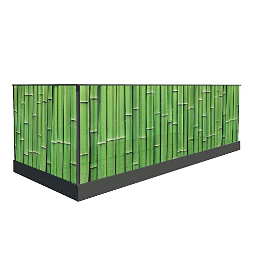 Sichtschutz für den Balkon 100cm hoch oder andere - Windschutz balkonsichtschutz - Balkonumrandung sichtschutz - Sichtschutzmatte (800 x 90 cm, Muster 4) von Generic