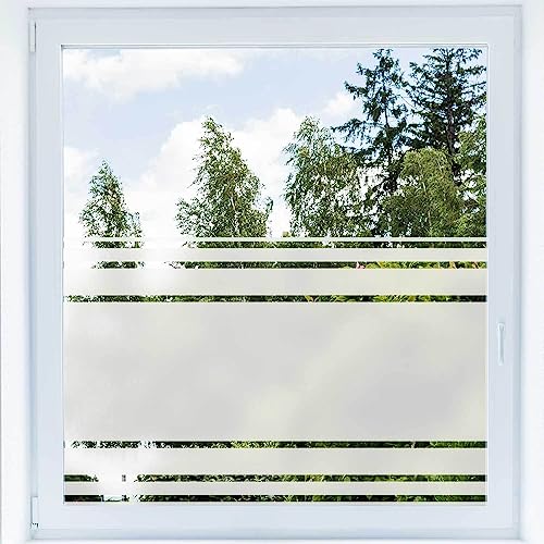 Sichtschutzfolie Matt - Sichtschutzdekor Glas Fenster selbsthaftend - selbstklebend Fensterfolie Klebefolie Milchglasfolie - Wohnzimmer - Muster S022 Streifen gestreift, Längenbereich: 1200x600mm Sichtschutzfolie Matt - Sichtschutzdekor Glas Fenster selbsthaftend - selbstklebend Fensterfolie Klebefolie Milchglasfolie - Wohnzimmer - Muster S022 Streifen gestreift, Längenbereich: 1200x600mm von Generic