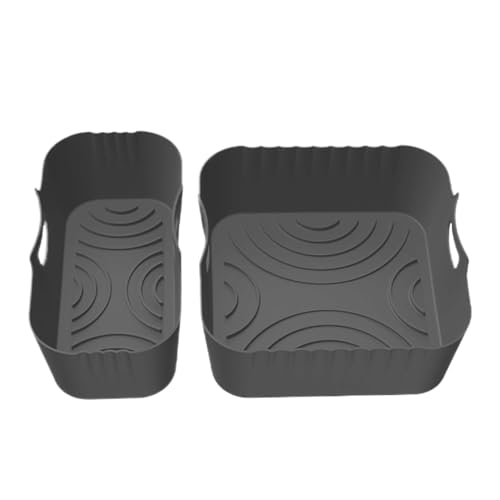 Silicone Air Fryer Einsätze - Silikon Frittiertopf Korb Einsätze - 2 Stücke Antihaft Herausnehmbar Wiederverwendbar Sicher Für Fleisch Garen Backen Snack Aufbewahrung Haushalt Küste von Generic