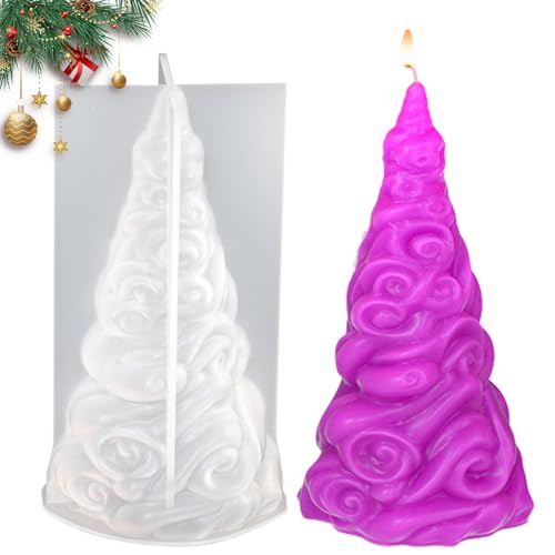 Silicone Kerzenform Weihnachtsbaum | 3D Weihnachtskerzenform | Wohnkultur Für Festtage Geburtstage Zimmer Schreibtisch Büro von Generic