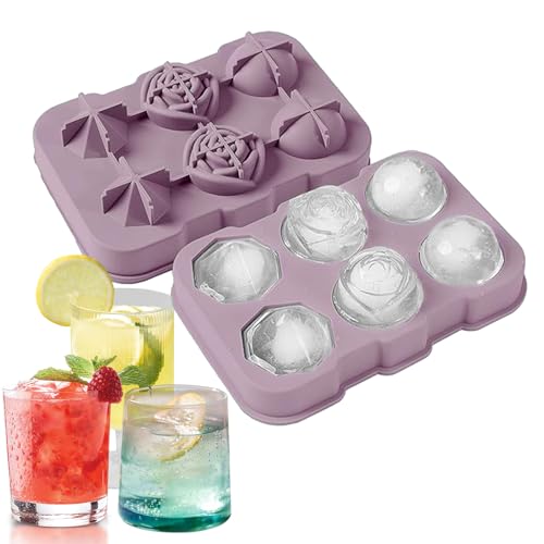 Silikon-Eiswürfel, Silikon-Eiswürfel in Rose, Eiskugeln in Eiswürfeln mit 6 Löchern, leicht zu lösen mit dem Gefrierfach Silikon-Eiswürfel, Silikon-Eiswürfel in Rose, Eiskugeln in Eiswürfeln mit 6 Löchern, leicht zu lösen mit dem Gefrierfach von Generic