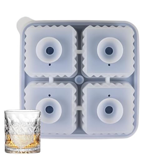 Silikon-Eiswürfelform – auslaufsichere Silikon-Eisform mit 4 Mulden für den Kühleimer, Antihaft-Eisform mit Trichterdeckel für Cho Silikon-Eiswürfelform – auslaufsichere Silikon-Eisform mit 4 Mulden für den Kühleimer, Antihaft-Eisform mit Trichterdeckel für Cho von Generic