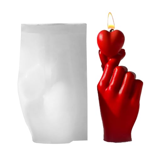 Silikon Herzform Form - Nicht-Stick-Gussform, Multifunktionale DIY -Form | Nette Harz Kerze Seifenform, Kreative Gips Bastelform Für Handgemachte Duftende Wachs Epoxy Harz Kunst Handwerk von Generic