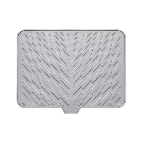 Silikon Trocknungsmatte für Arbeitsplatte - Abtropfmatte, Silikon Trockenmatte für Arbeitsplatte Silikonmatte für Trockenschüssel mit Abflusslippe Abtropfgestell Arbeitsplatte Matte, Silikon von Generic