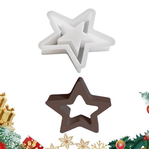 Silikonform Stern, Silikonsternform, handgefertigte Weihnachtsform in Sternform | Pentagramm-Urlaubskuchen-Dekorationswerkzeuge, Süßigkeitenformen Silikonform Stern, Silikonsternform, handgefertigte Weihnachtsform in Sternform | Pentagramm-Urlaubskuchen-Dekorationswerkzeuge, Süßigkeitenformen von Generic