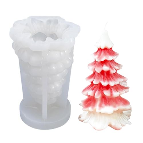 Silikonform Weihnachtsbaum | 3D-Kerze Weihnachtsbaum Silikon - Dekoration für Haus Büro Schreibtisch von Generic