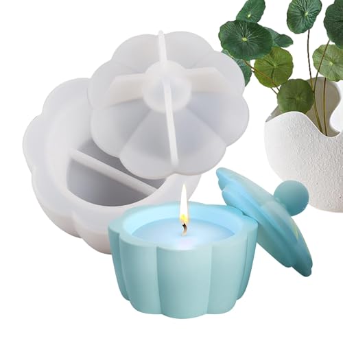 Silikonform für Kerzenhalter – Formen aus Kunstharz für Blumentopf | Aufbewahrungsbehälter für Kerzenhalter mit Deckel, Blumentopfformen für Bastelprojekte aus Ton Silikonform für Kerzenhalter – Formen aus Kunstharz für Blumentopf | Aufbewahrungsbehälter für Kerzenhalter mit Deckel, Blumentopfformen für Bastelprojekte aus Ton von Generic