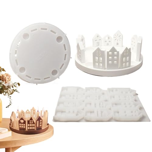 Silikonform mit Kerzenständer für zu Hause, Teelicht, wiederaufladbar, Kerzenhalter für kleine Häuser, Antihaft-Dekoration für Weihnachten, Geburtstage, Verpflichtungen Silikonform mit Kerzenständer für zu Hause, Teelicht, wiederaufladbar, Kerzenhalter für kleine Häuser, Antihaft-Dekoration für Weihnachten, Geburtstage, Verpflichtungen von Generic