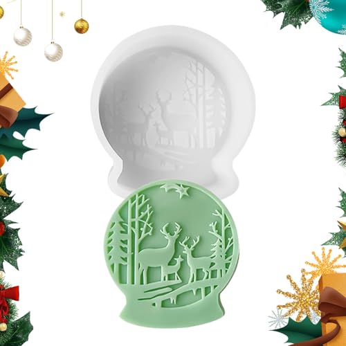 Silikonformen für Weihnachten, Kerzenformen aus Silikon, Epoxidharz, Silikonform, Gipsformen in Kugelform, zur Herstellung von Kerzen Silikonformen für Weihnachten, Kerzenformen aus Silikon, Epoxidharz, Silikonform, Gipsformen in Kugelform, zur Herstellung von Kerzen von Generic