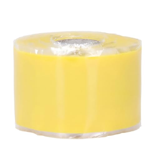 Silikongummi -Reparaturband 5 m Länge 50 mm Breite 0,8 mm dicker selbstklebender Wasserschlauch Leckdichtung Klebeband (Gelb) von Generic