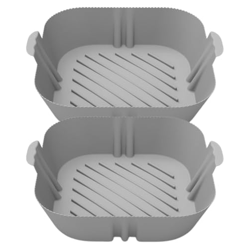 Silikonkorb Heißluftfritteuse Antihaft-Pfanne Für Heißluftfritteuse Wiederverwendbares Pergament-Futterpapier Backzubehör Silikonform Für Frig von Generic