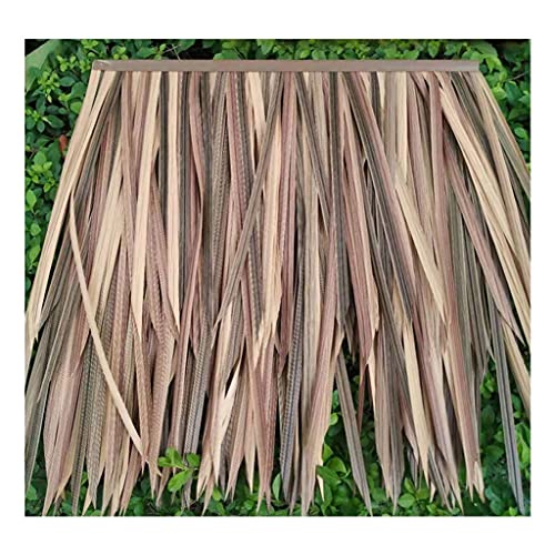 Simulation Stroh Fliese gefälschte Stroh PVC Kunststoff Stroh flammhemmend Anti-Korrosion Haar Gras Fliese Bauernhaus Blockhaus Gazebo Dachdekoration - Größe：2pcs（Farbe：gelb A）(Yellow c,15pcs) von Generic