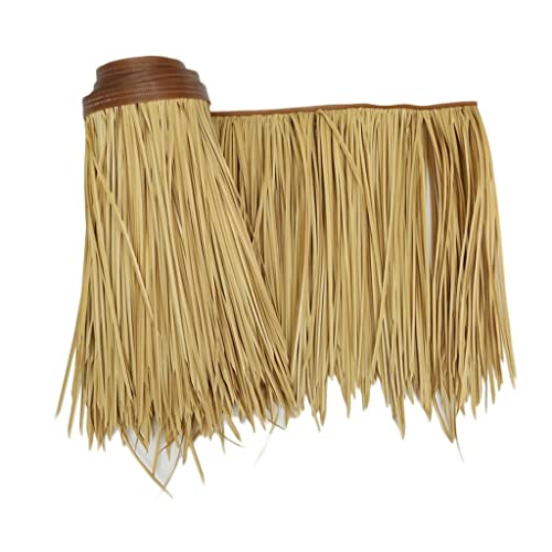 Simulation Thatch Palm Thatch Roll PE Künstliche Stroh Prävention Antiseptische Isolierung Dach Gras Scenic Pavillon Dekoration Stroh Fake Gras Thatch Roll Feuer(Yellow a,0.5x10m/1.64X32.8ft) von Generic