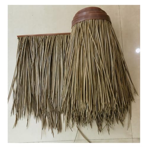 Simulation Thatch Palm Thatch Roll PE Künstliche Stroh Prävention Antiseptische Isolierung Dach Gras Scenic Pavillon Dekoration Stroh Fake Gras Thatch Roll Feuer(Yellow a,0.5x1m/1.64X3.28ft) von Generic