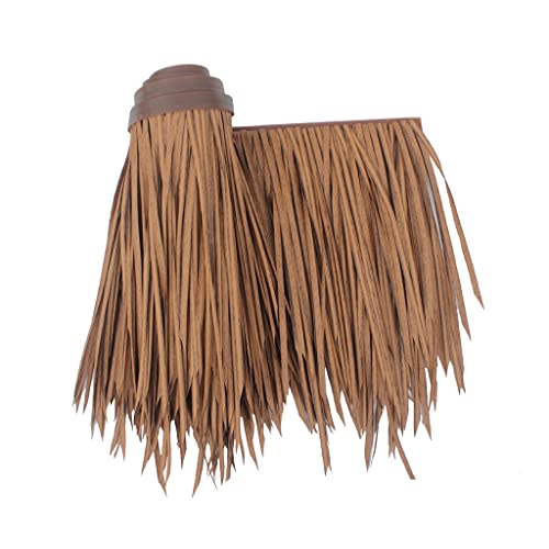 Simulation Thatch Palm Thatch Roll PE Künstliche Stroh Prävention Antiseptische Isolierung Dach Gras Scenic Pavillon Dekoration Stroh Fake Gras Thatch Roll Feuer(Yellow b,0.5x15m/1.64X49.2ft) von Generic