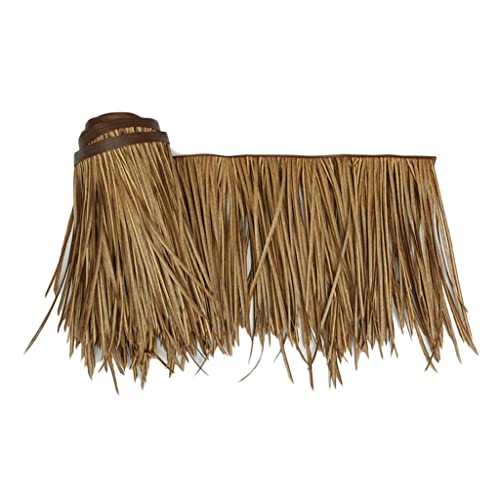 Simulation Thatch Palm Thatch Roll PE Künstliche Stroh Prävention Antiseptische Isolierung Dach Gras Scenic Pavillon Dekoration Stroh Fake Gras Thatch Roll Feuer(Yellow g,0.5x1m/1.64X3.28ft) von Generic