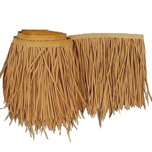 Simulation Thatch Rollen Kunststoff Haar Gras Feuerhemmend Künstliche Stroh Gazebo Dachdekoration Nongjia Holzhaus Gefälschte Stroh(Yellow b,0.5x10m/1.64X32.8ft) von Generic