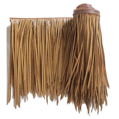 Simulation Thatch Rollen Kunststoff Haar Gras Feuerhemmend Künstliche Stroh Gazebo Dachdekoration Nongjia Holzhaus Gefälschte Stroh(Yellow d,0.5x2m/1.64X6.56ft) von Generic