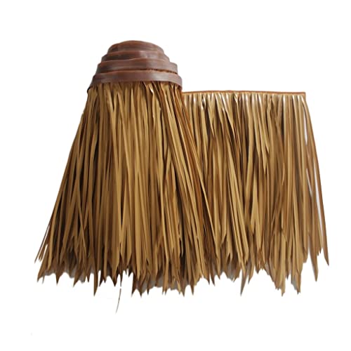 Simulation Thatch Rollen Kunststoff Haar Gras Feuerhemmend Künstliche Stroh Gazebo Dachdekoration Nongjia Holzhaus Gefälschte Stroh(Yellow e,0.5x10m/1.64X32.8ft) von Generic