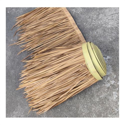 Simulation Thatch Rollen Man-Made Thatch Durable Artificial PE Plastic Bauernhaus, Das Küstenpavillon-Bauernhof Verziert Hawaiian Feel Cottages Simulation Thatch Tile(Yellow e,0.5x10m/1.64X32.8ft) von Generic