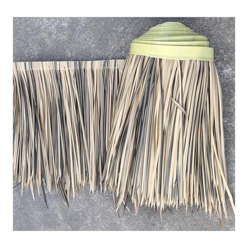 Simulation Thatch Rolls Plastic Natural Wild Fake Straw Artificial Fake Thatch Straw Dekoration Bauernhaus Traufe Stroh Pe Plastic Kunststoff Traufe Dekoration(Yellow a,0.5x2m/1.64X6.56ft) von Generic