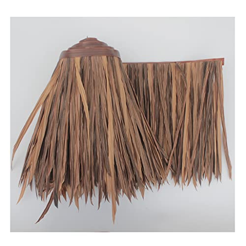 Simulation Thatch Rolls Plastic Natural Wild Fake Straw Artificial Fake Thatch Straw Dekoration Bauernhaus Traufe Stroh Pe Plastic Kunststoff Traufe Dekoration(Yellow b,0.5x8m/1.64X26.2ft) von Generic