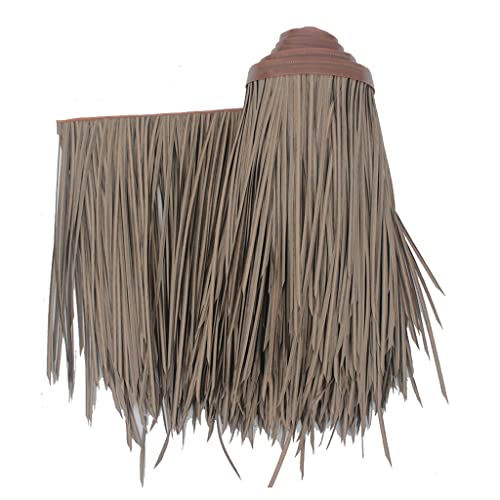 Simulation Thatch Tile Palm Thatch Roll Artificial Thatch Tile Plastic Pe Stroh Roof Dekoratives Feuerfestes Und Anti-Aging Fake Thatch Man-Made Thatch(Yellow d,0.5x6m/1.64X19.7ft) von Generic