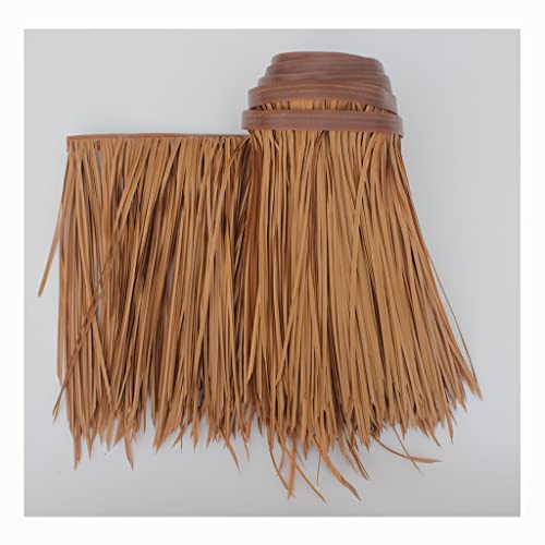 Simuliertes Strohdach Strohrollen Fake Reet Pelz Reet Simulation Dach Reet Fliese Haus Bauernhof Dekoration Fake Stroh PE Flammschutzmittel Material Reet(Yellow b,0.5x4m/1.64X13.1ft) von Generic