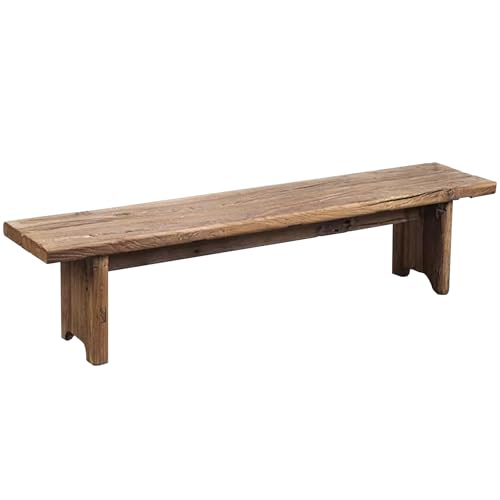 Sitzbank Flur Holz Vintage Multifunktional Bettbank 100/120/140/160 cm Holzbank Esszimmer Landhausstil Blumenbank Robust für Küche, Schlafzimmer, Balkon(39.37in/100cm) von Generic