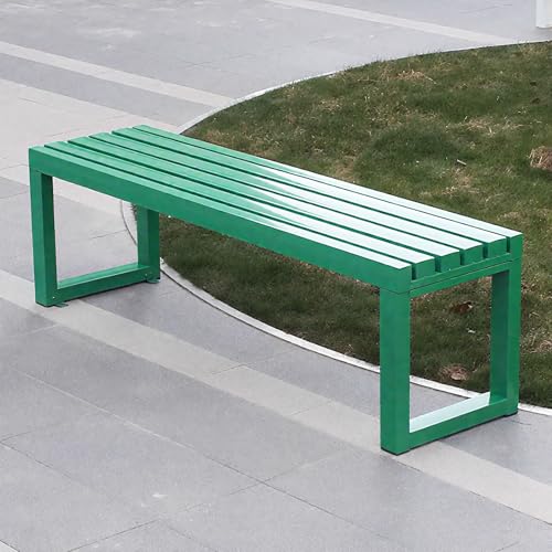 Sitzbank Outdoor der Hocker aus Verzinktem Stahlrohr hat Eine Gute Stabilität und Eignet Sich for Veranden Terrassen Gärten Rasenflächen und Balkone(Green,120cm/47in) von Generic