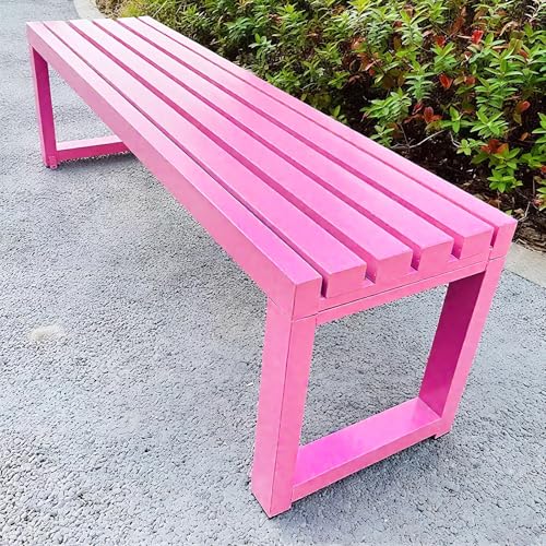 Sitzbank Outdoor der Hocker aus Verzinktem Stahlrohr hat Eine Gute Stabilität und Eignet Sich for Veranden Terrassen Gärten Rasenflächen und Balkone(Pinks,120cm/47in) von Generic