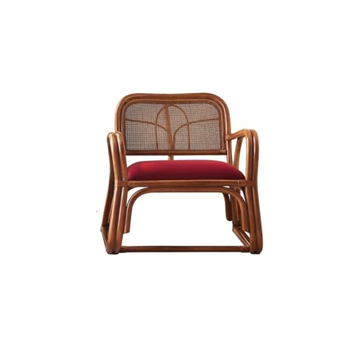 Sitzgelegenheiten Rattanstuhl Teetisch Balkon Einzelsofa Rückenlehne Stuhl Sub Vintage Rattan Sessel Sub für Wohnzimmer, Restaurant von Generic