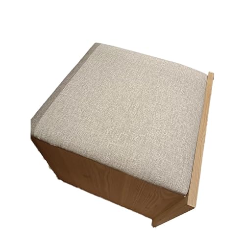 Sitzhocker mit Stauraum, 38 x 38 x 50 cm, Klappbar, Schiefergrau von Generic
