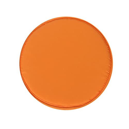 Sitzkissen 30 cm Rundes Stuhlkissen Sitzpolster für Stuhl Weiches Stuhlauflage Sitzauflage Dekokissen für Innen- & Außenbereich (Orange, 30X30CM) von Generic