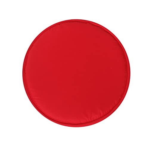 Sitzkissen 30 cm Rundes Stuhlkissen Sitzpolster für Stuhl Weiches Stuhlauflage Sitzauflage Dekokissen für Innen- & Außenbereich (Rot, 30X30CM) von Generic