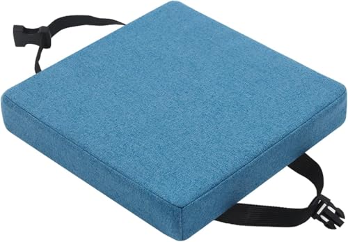 Sitzkissen Quadratisch Stuhlkissen ，Anti-Rutsch Atmungsaktiv Kleinen Stuhl Sitzpolster, Für Garten, Esszimmer, Autositz, Sessel, Sitzerhöhung(Blue,10x10x2 IN) von Generic