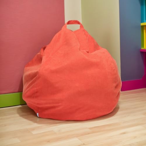 Sitzsack Bezug Nur Samt Material Verdickt Weich Stretch Waschbar Reißverschluss Keine Füllung Moderner Stil Schlafzimmer Büro Wohnzimmer Terrasse Teenager Erwachsene,J,90 * 90cm von Generic