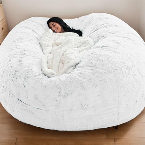 Sitzsack Bezug Nur Samt Verdickt Weich Waschbar Reißverschluss Keine Füllung Stretch Einfarbig Moderner Stil Schlafzimmer Büro Wohnzimmer Terrasse Teenager Erwachsene,B,130 * 60cm von DOSYCOVUR