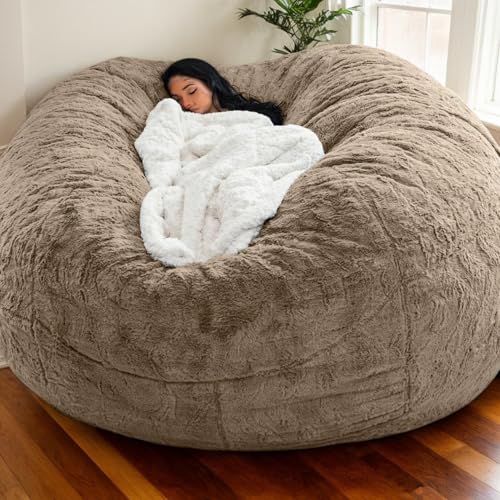 Sitzsack Bezug Nur Samt Verdickt Weich Waschbar Reißverschluss Keine Füllung Stretch Einfarbig Moderner Stil Schlafzimmer Büro Wohnzimmer Terrasse Teenager Erwachsene,B,180 * 90cm von Generic