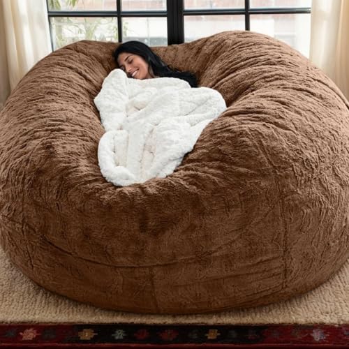 Sitzsack Bezug Nur Samt Verdickt Weich Waschbar Reißverschluss Keine Füllung Stretch Einfarbig Moderner Stil Schlafzimmer Büro Wohnzimmer Terrasse Teenager Erwachsene,H,130 * 60cm von Generic