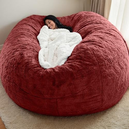 Sitzsack Bezug Nur Samt Verdickt Weich Waschbar Reißverschluss Keine Füllung Stretch Einfarbig Moderner Stil Schlafzimmer Büro Wohnzimmer Terrasse Teenager Erwachsene,H,180 * 90cm von Generic