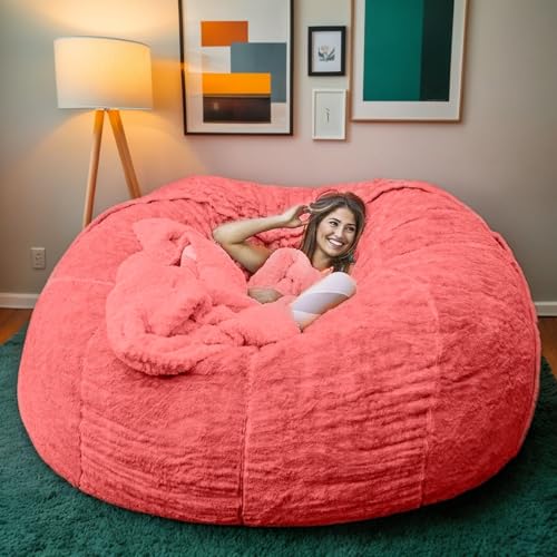 Sitzsack Bezug Nur Samt Verdickt Weich Waschbar Reißverschluss Keine Füllung Stretch Einfarbig Moderner Stil Schlafzimmer Büro Wohnzimmer Terrasse Teenager Erwachsene,I,150 * 75cm von Generic