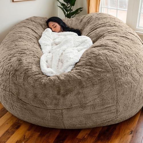 Sitzsack Bezug Nur Samt Verdickt Weich Waschbar Reißverschluss Keine Füllung Stretch Einfarbig Moderner Stil Schlafzimmer Büro Wohnzimmer Terrasse Teenager Erwachsene,J,180 * 90cm von Generic