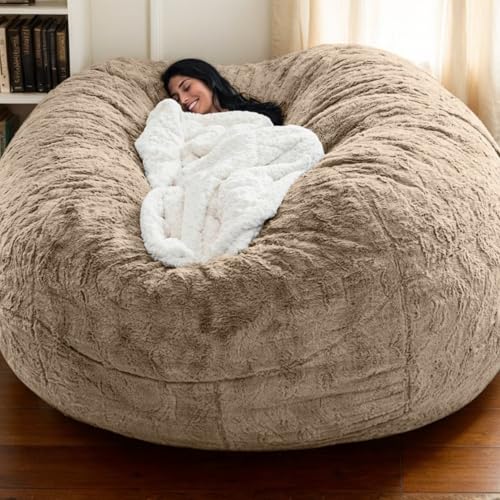 Sitzsack Bezug Nur Samt Verdickt Weich Waschbar Reißverschluss Keine Füllung Stretch Einfarbig Moderner Stil Schlafzimmer Büro Wohnzimmer Terrasse Teenager Erwachsene,K,130 * 60cm von Generic