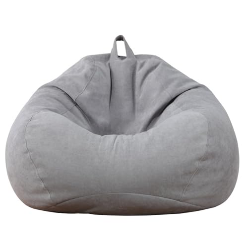 Sitzsack Bezug Nur Samt Weich Dehnbar Waschbar Dick Ohne Füllung Reißverschluss Gaming Sitzsack Erwachsene Kinderzimmer Wohnzimmer Büro Terrasse,F,90 * 110cm von Generic