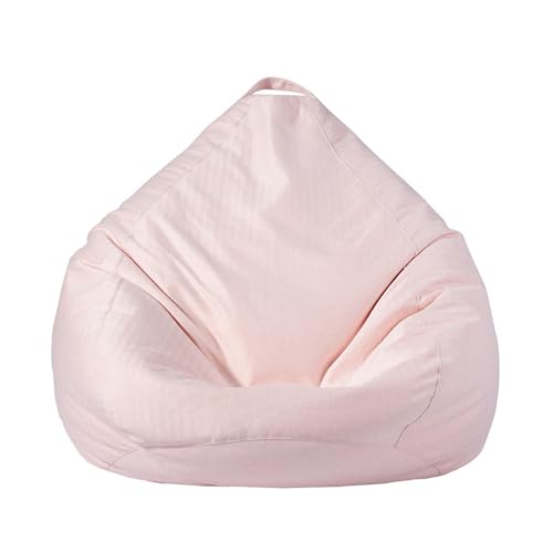 Sitzsack Bezug Ohne Füllung Lazy Lounger Sitzsack Stuhlbezug Abnehmbarer Sitzsack Hülle Sitzsack-Sofas-Schutz Mit Reißverschluss for Erwachsene Und Kinder(Pink,90x110cm) von Generic