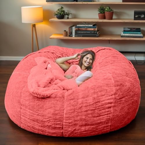 Sitzsack Hülle Nur Samt Waschbar Weich Dick Ohne Füllung Reißverschluss Gaming Sitzsack Erwachsene Kinderzimmer Wohnzimmer Büro Terrasse,I,180 * 90cm von Generic
