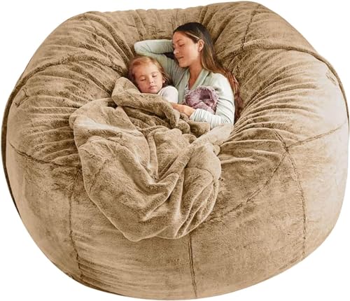 Sitzsack Stühle Kuschelstühle Für Wohnzimmer Sitzsack Stühle Für Sofa Plüsch Ultra Soft Sitzsack Lazy Sofa, Brown, 5ft von Generic
