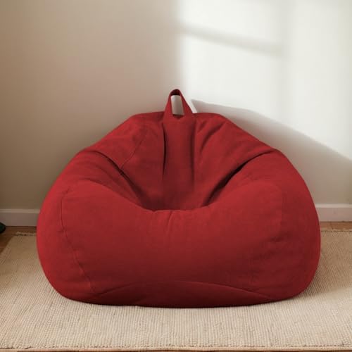 Sitzsack Stuhl Erwachsene Bezug Nur Samtstoff Stretch Verdickt Weich Waschbar Leicht Zu Entfernen Reißverschluss Keine Füllung Schlafzimmer Büro Terrasse Wohnzimmer,A,70 * 80cm von Generic