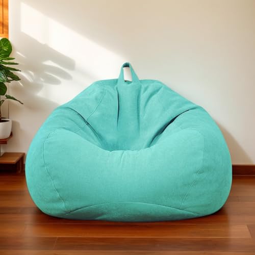 Sitzsack Stuhl Erwachsene Bezug Nur Samtstoff Stretch Verdickt Weich Waschbar Leicht Zu Entfernen Reißverschluss Keine Füllung Schlafzimmer Büro Terrasse Wohnzimmer,D,70 * 80cm von Generic